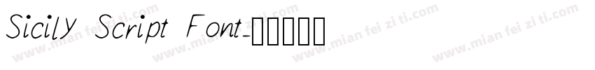Sicily Script Font字体转换